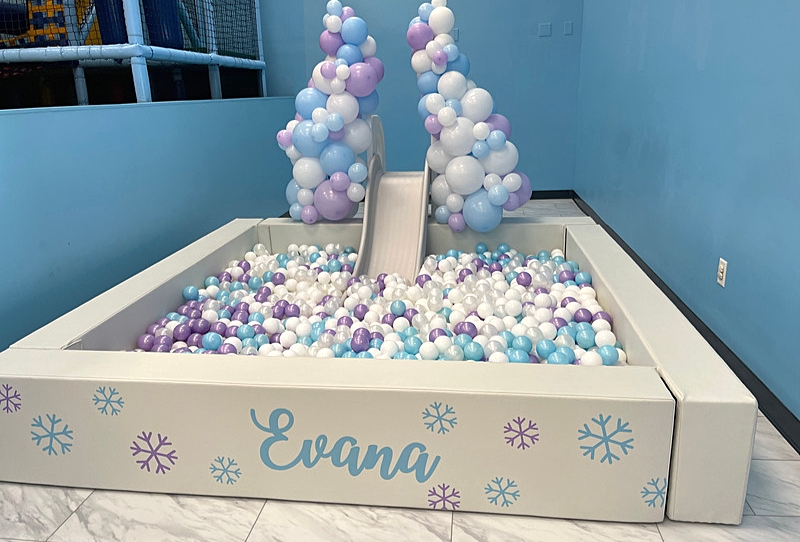 Icy Ball Pit Decal Name Sign and Stickers