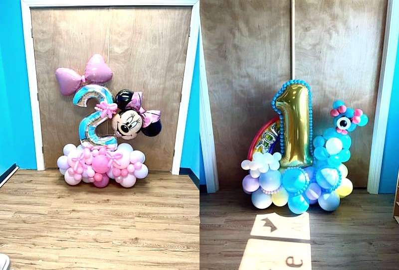 Wow Balloon Bouquet One Digit