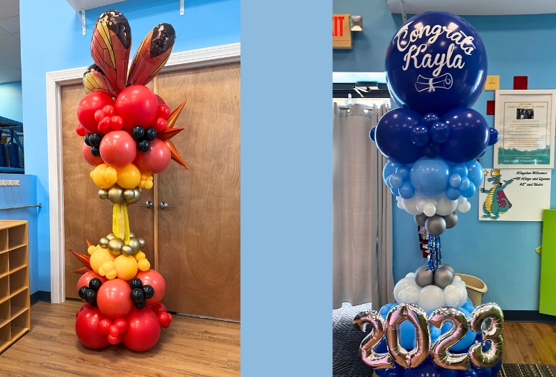 Kastle Balloon Towers from Kidz Kastle.  The perfect party decor 